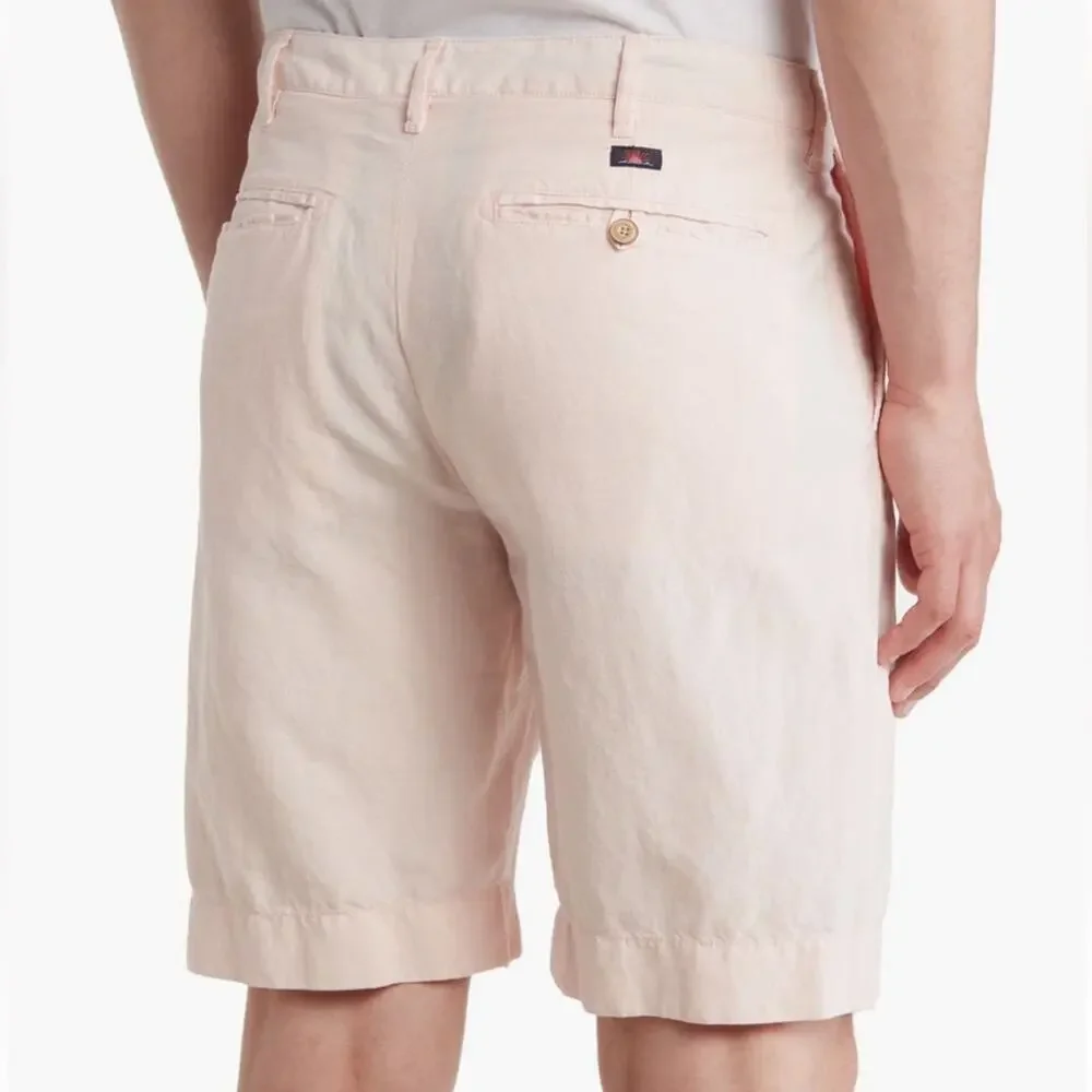 Faherty Malibu Linen & Cotton Chino Shorts 9” Inseam Summer Pink Men’s Sz 33